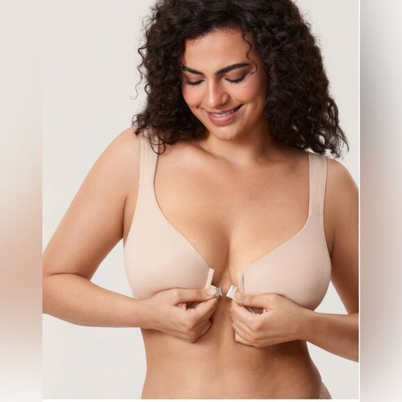 NWT - DELIMIRA Women's Front Closure Posture Back Support 40G - Picture 1 of 6
